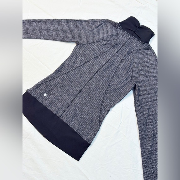 Vintage Lululemon Runderful 1/2 Zip - Mini Check Pique Heathered Black/Black - 2 - Picture 10 of 16